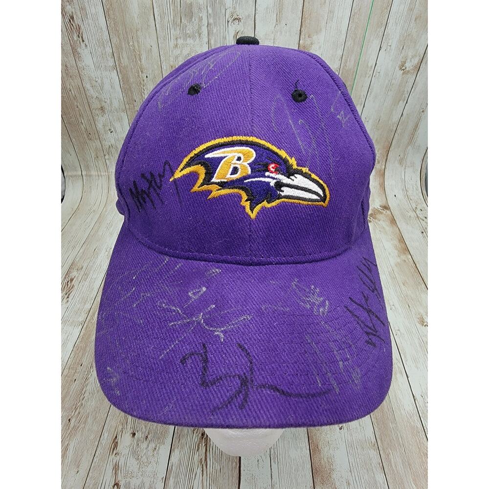 Baltimore Ravens Adjustable Purple Team Autographed Hat Various Players